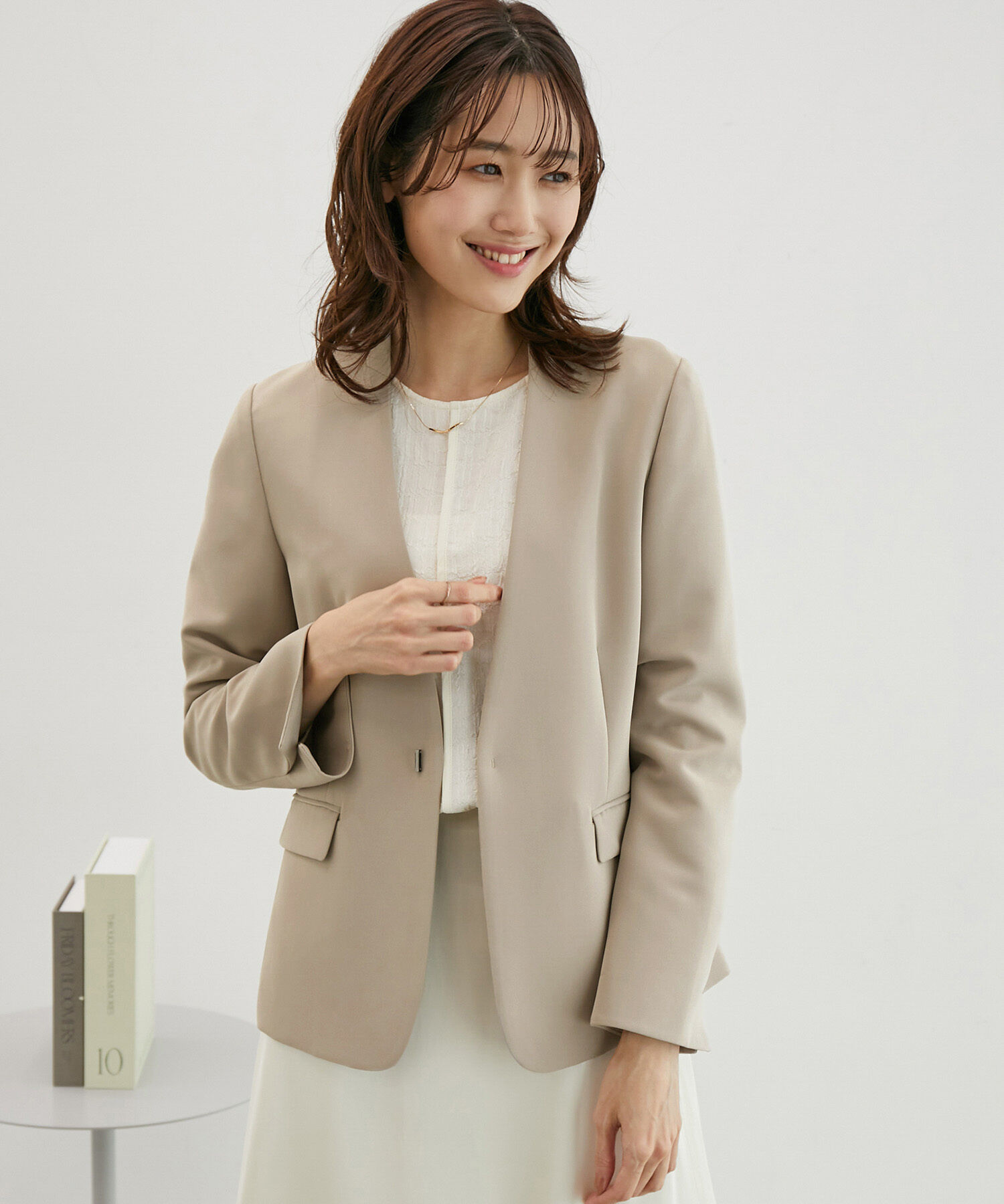 Rope&rsquo;Picnic「【一部店舗限定34-42サイズ】360&deg;ウルトラストレッチ/ノーラペルジャケット」|テーラードジャケット|