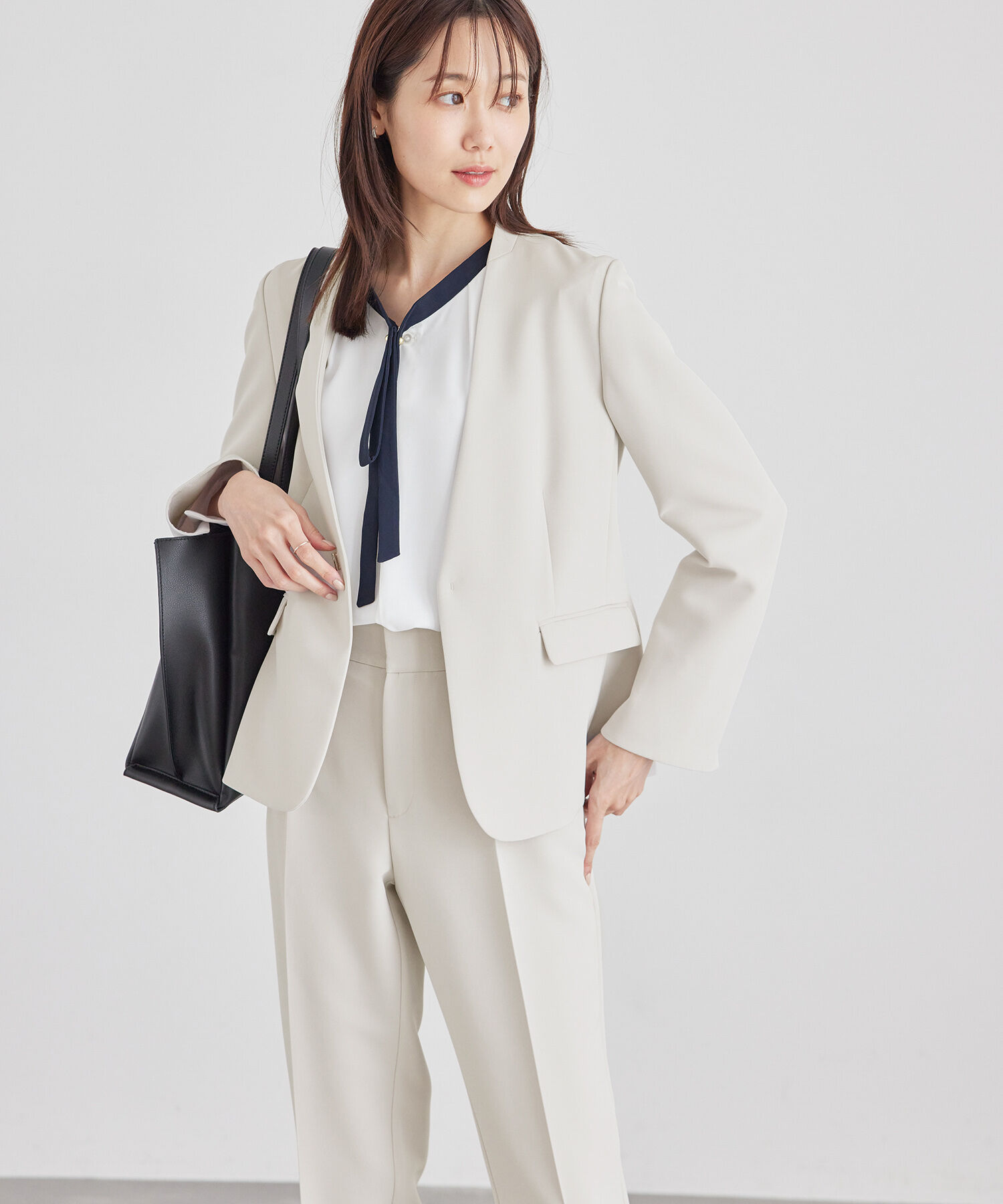 Rope&rsquo;Picnic「【一部店舗限定34-42サイズ】360&deg;ウルトラストレッチ/ノーラペルジャケット」|テーラードジャケット|