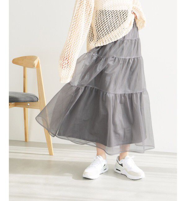 Rope&rsquo;Picnic「ティアードチュールスカート」|スカート|