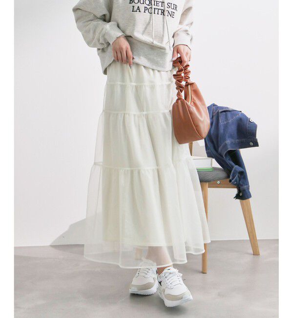 Rope&rsquo;Picnic「ティアードチュールスカート」|スカート|