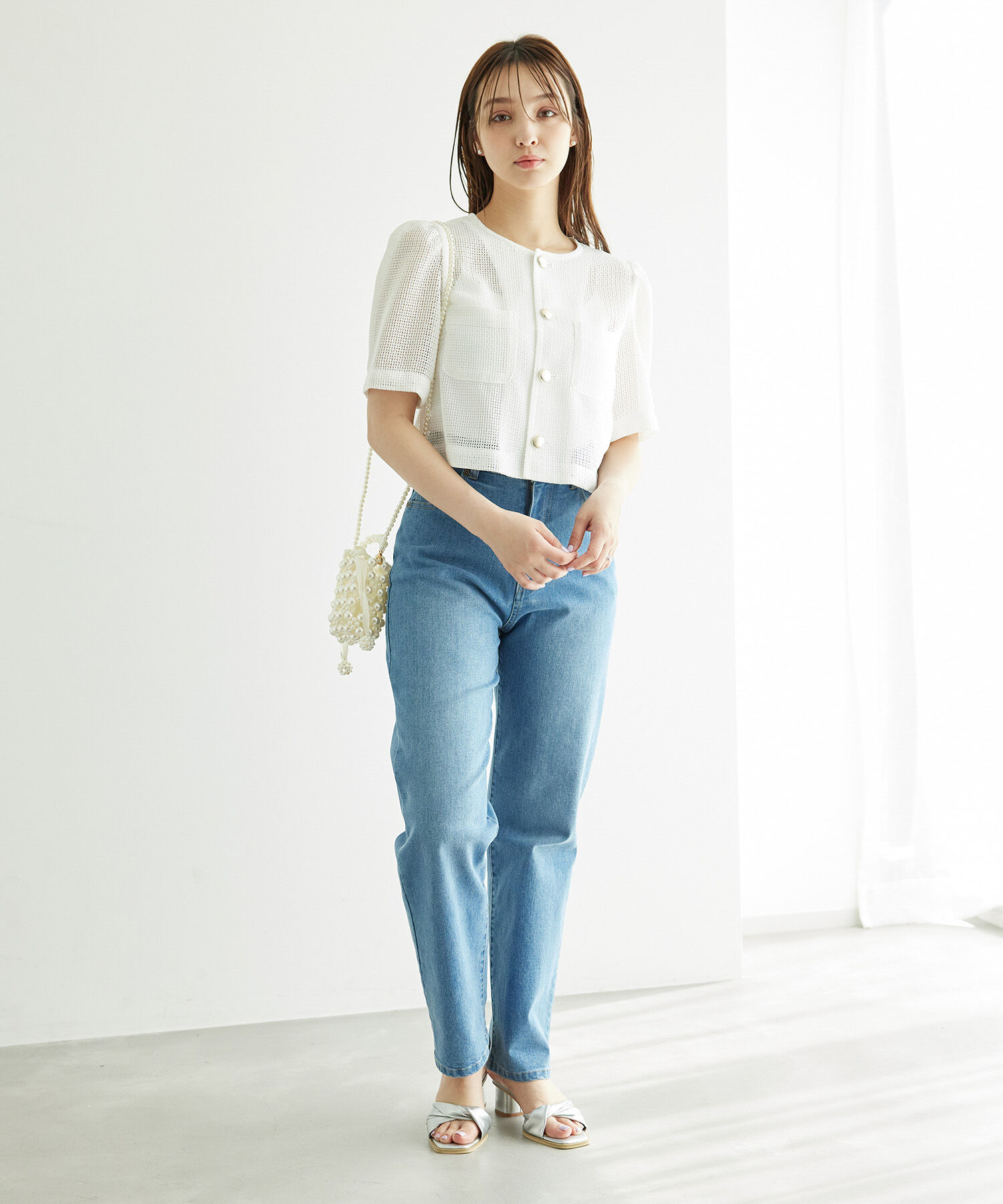 Rope&rsquo;Picnic「【ご好評につき追加生産】カーディジャケット」|ノーカラージャケット|