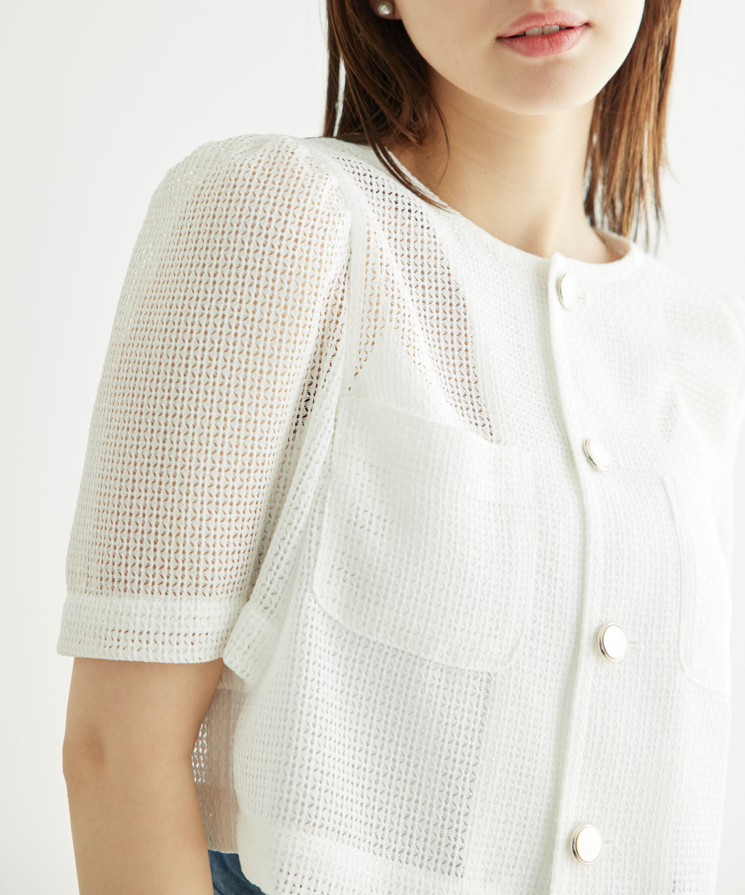 Rope&rsquo;Picnic「【ご好評につき追加生産】カーディジャケット」|ノーカラージャケット|