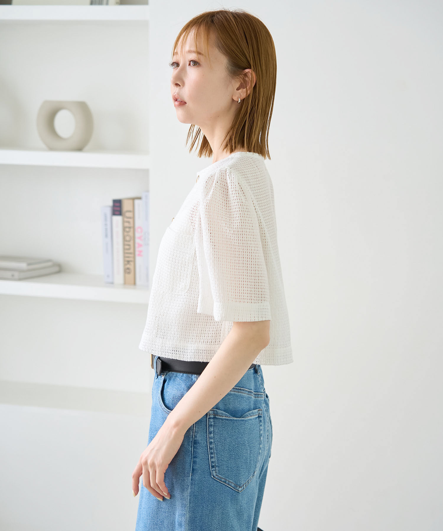 Rope&rsquo;Picnic「【ご好評につき追加生産】カーディジャケット」|ノーカラージャケット|