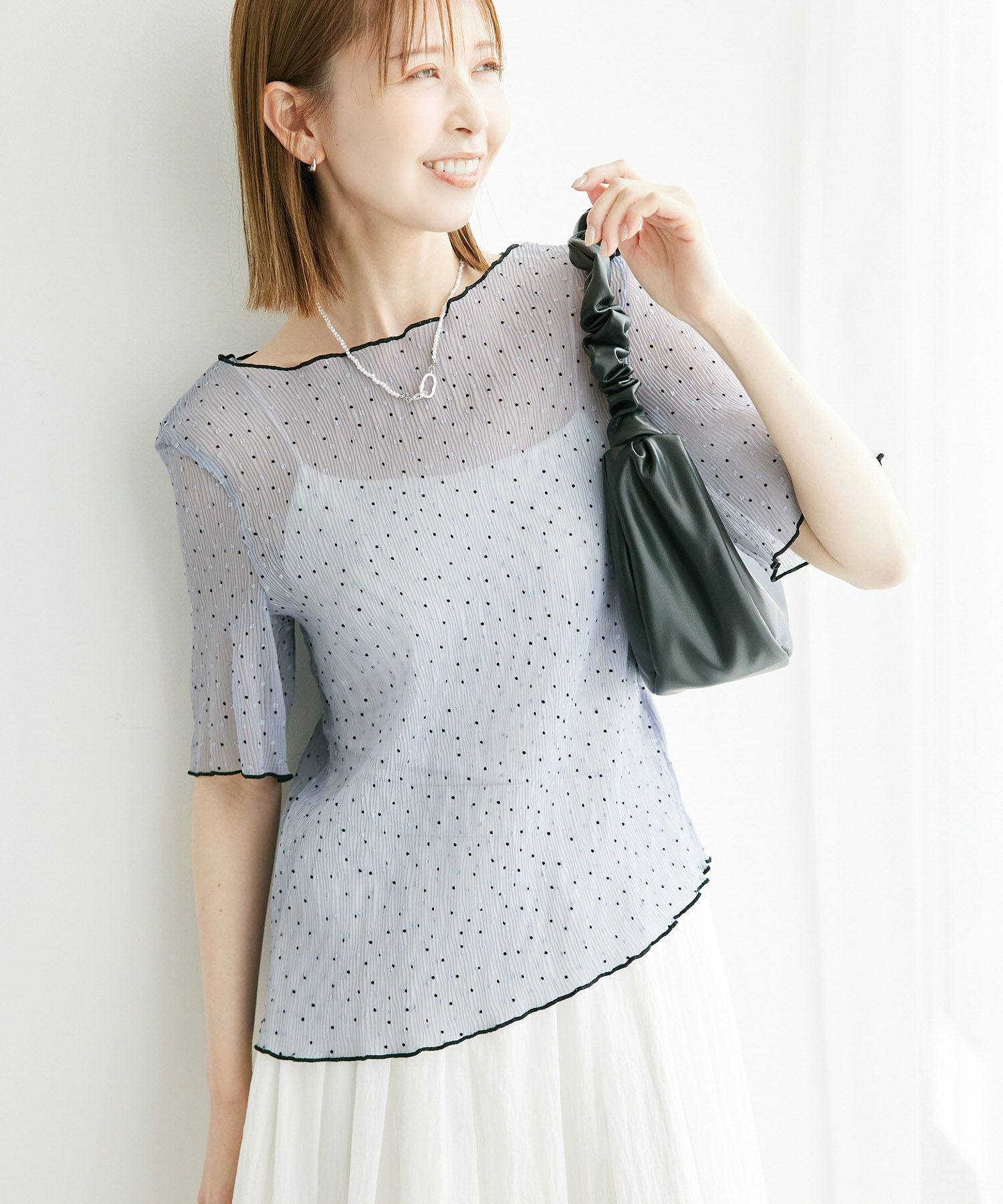 Rope&rsquo;Picnic「ドットシアーブラウス」|シャツ・ブラウス|