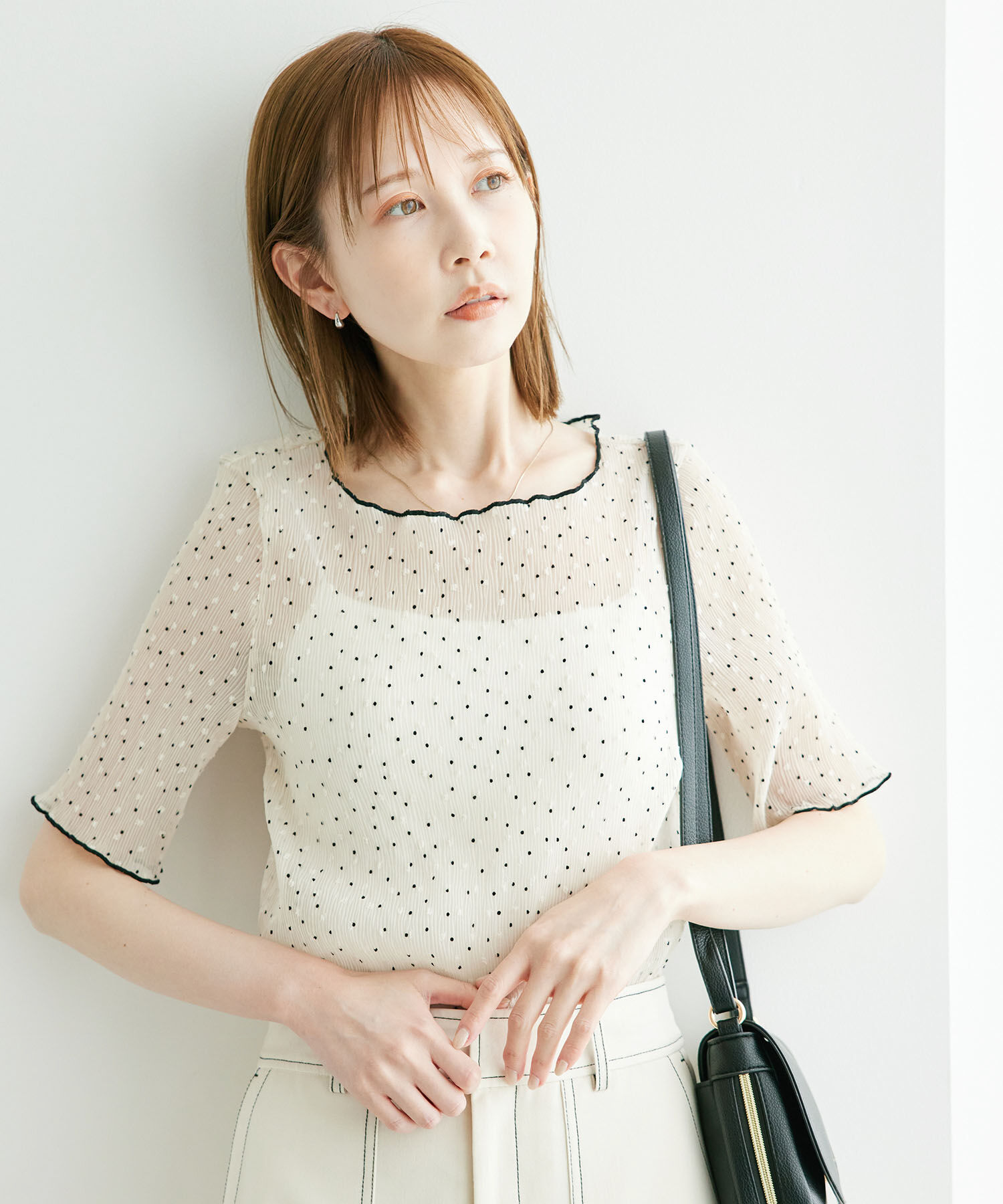 Rope&rsquo;Picnic「ドットシアーブラウス」|シャツ・ブラウス|ホワイト系(14)