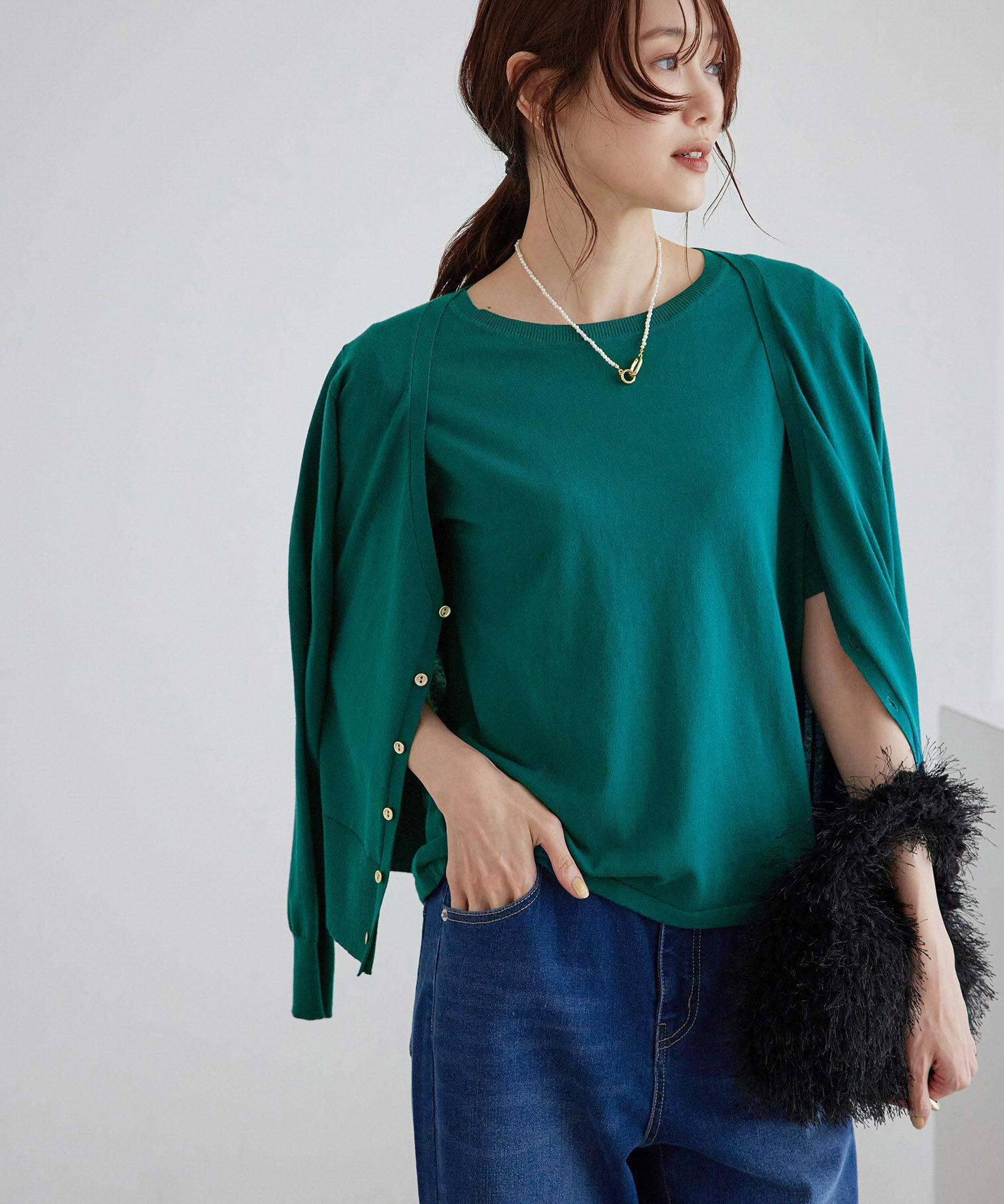 Rope&rsquo;Picnic「総針ニットニットカーディガン」|カーディガン|