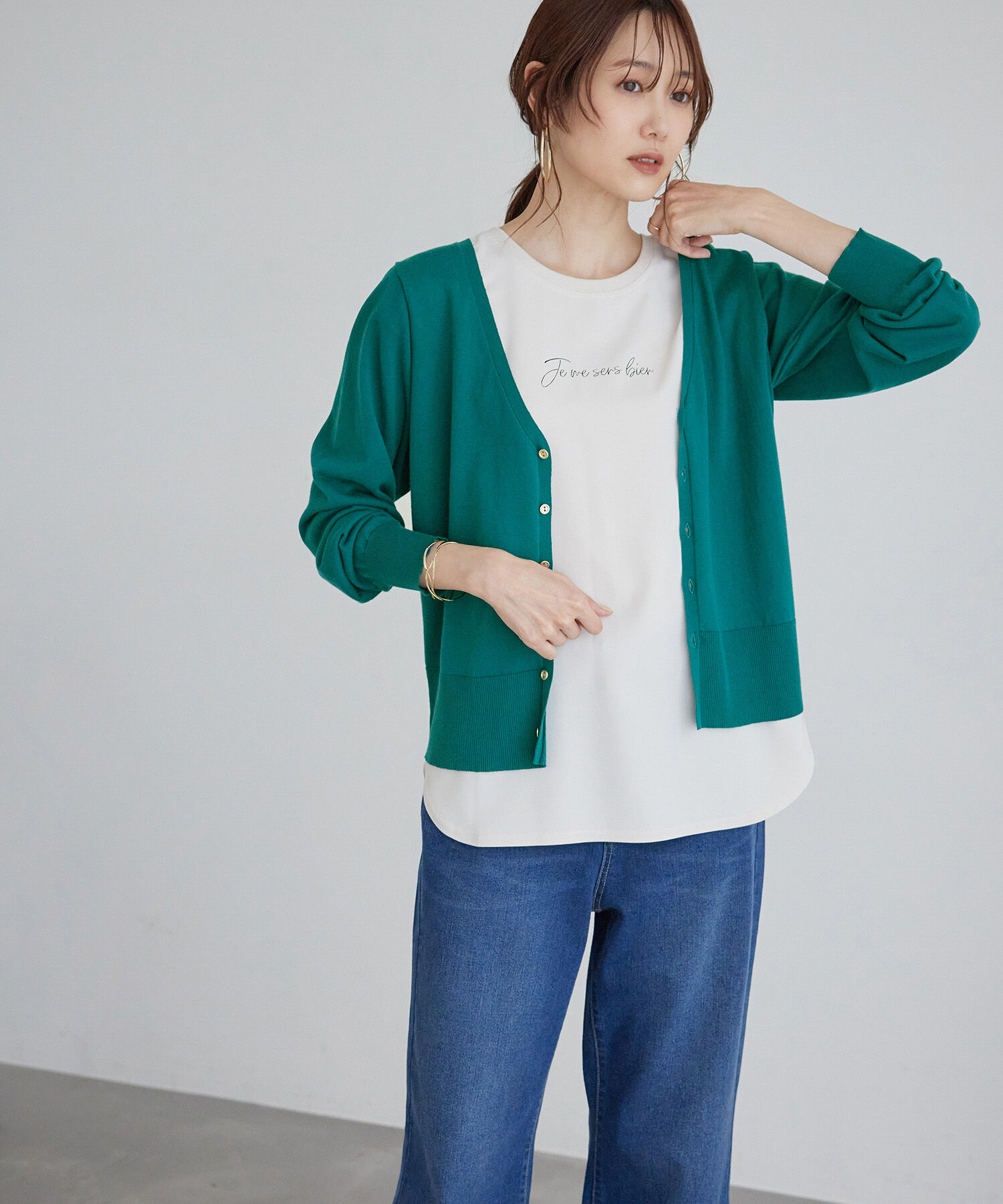 Rope&rsquo;Picnic「総針ニットニットカーディガン」|カーディガン|