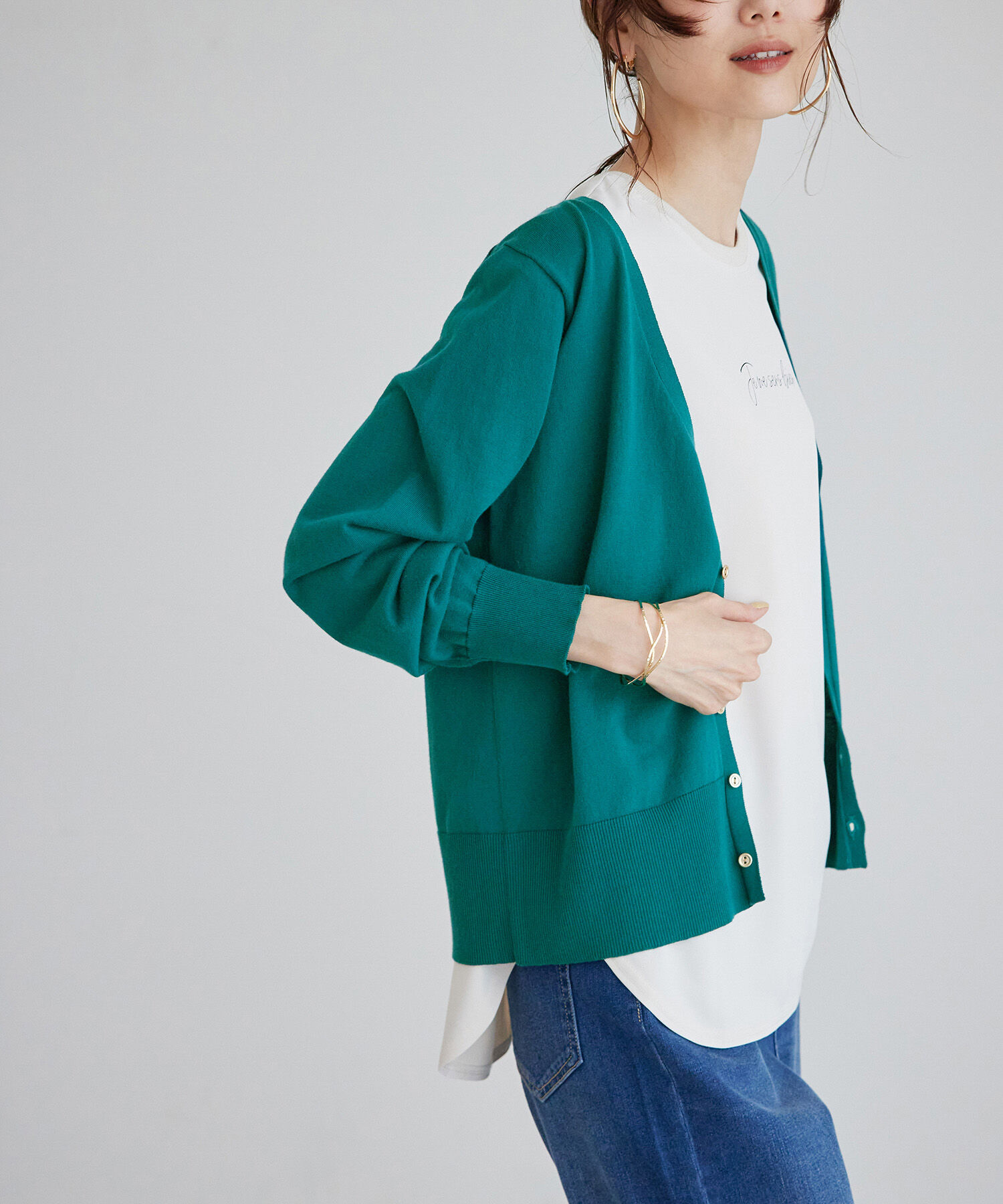 Rope&rsquo;Picnic「総針ニットニットカーディガン」|カーディガン|