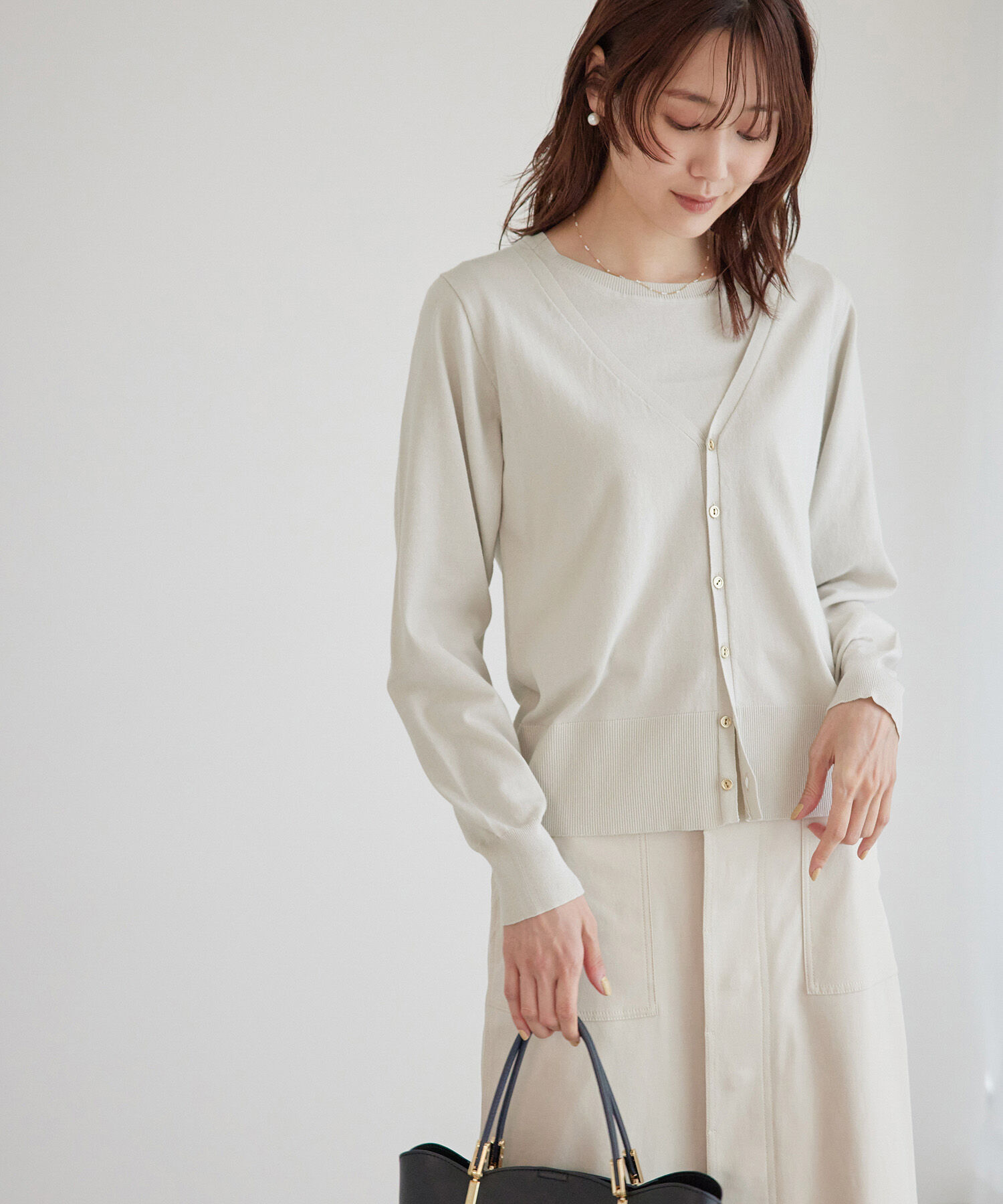 Rope&rsquo;Picnic「総針ニットニットカーディガン」|カーディガン|