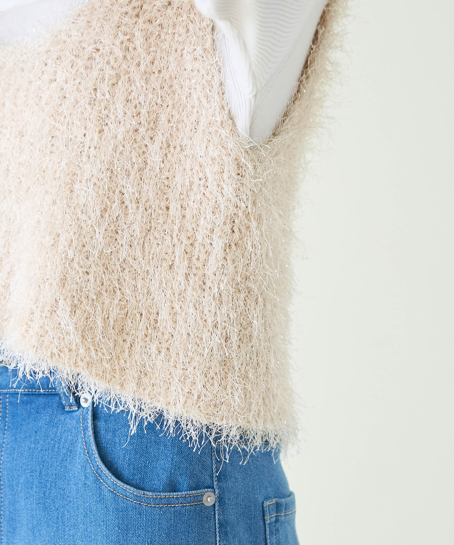 Rope&rsquo;Picnic「ラメフェザージレ/2WAY・リンクコーデ」|ベスト・ジレ|