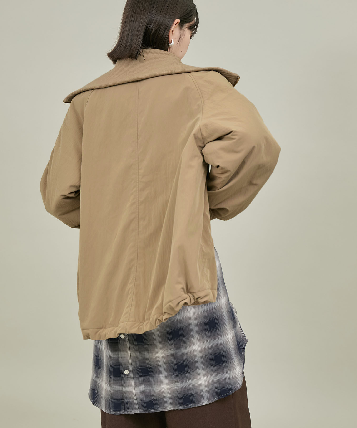 ROPE' PICNIC R「撥水・花粉ガード/中わたスタンドカラーショートブルゾン」|ブルゾン・スタジャン|