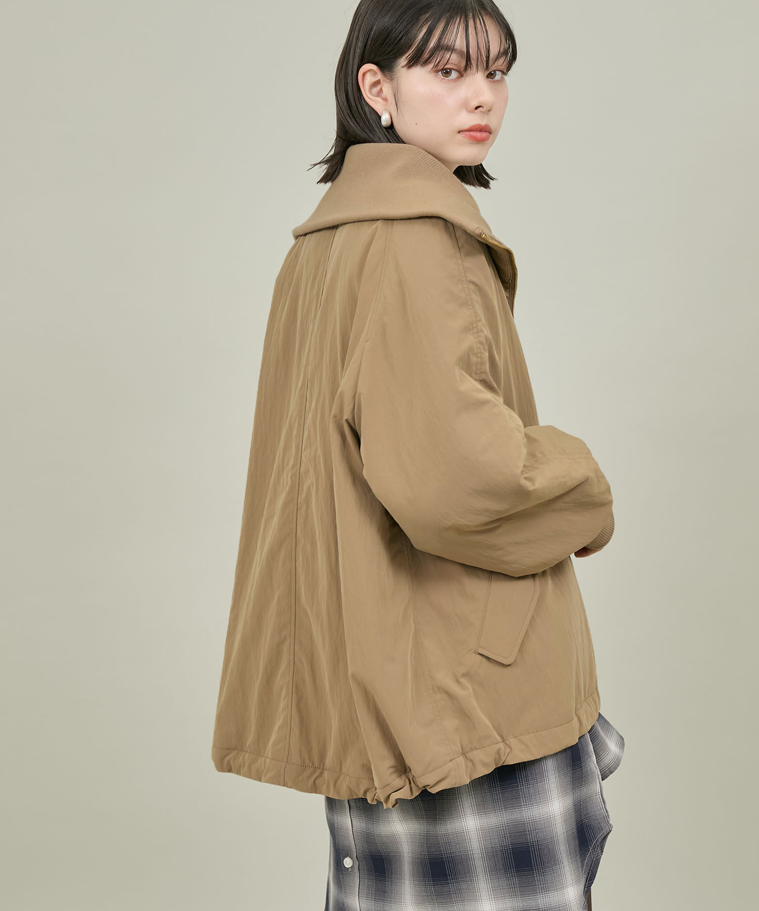 ROPE' PICNIC R「撥水・花粉ガード/中わたスタンドカラーショートブルゾン」|ブルゾン・スタジャン|