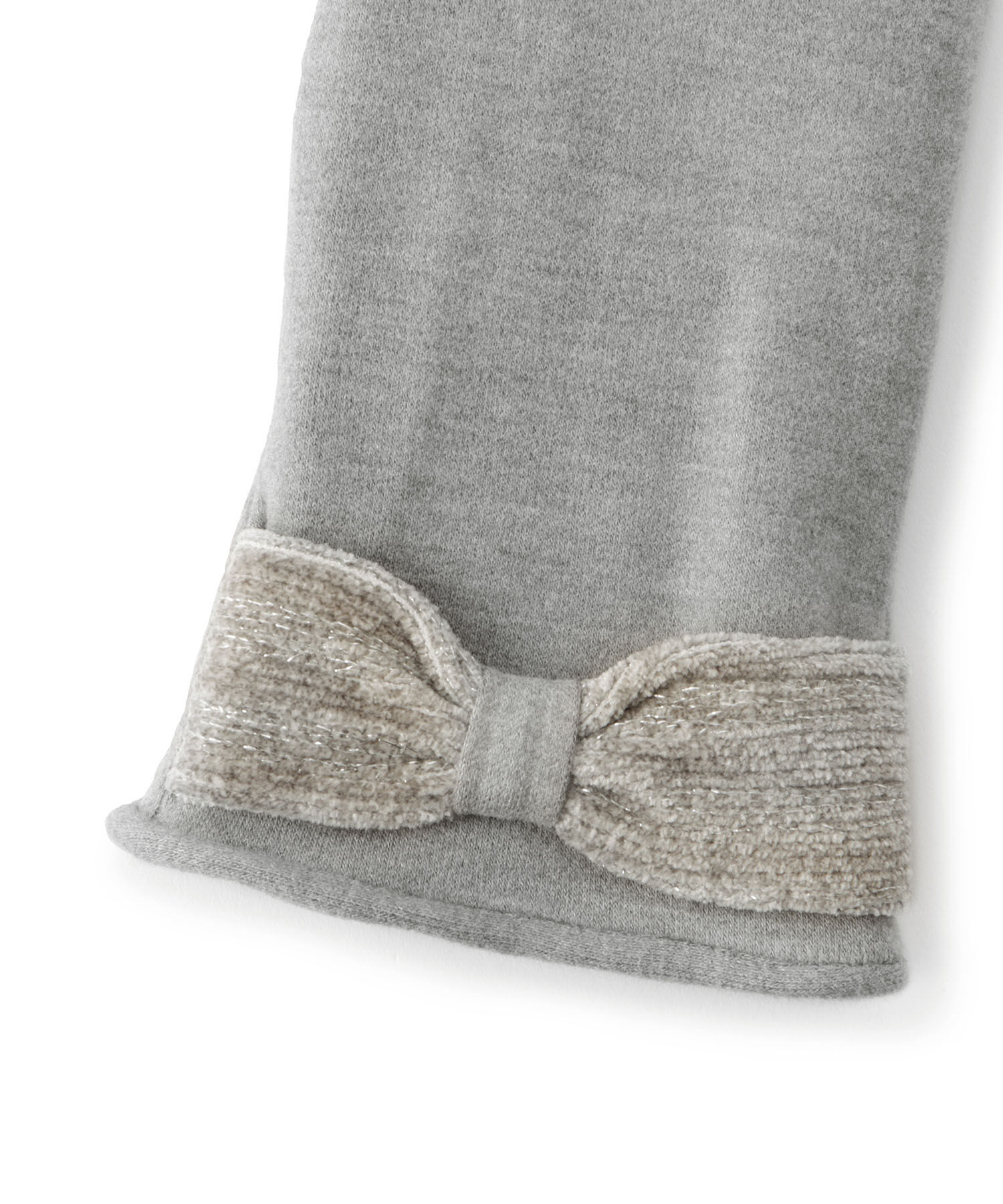 ROPE PICNIC PASSAGE「ラメコールリボン裏ボアグローブ」|手袋|