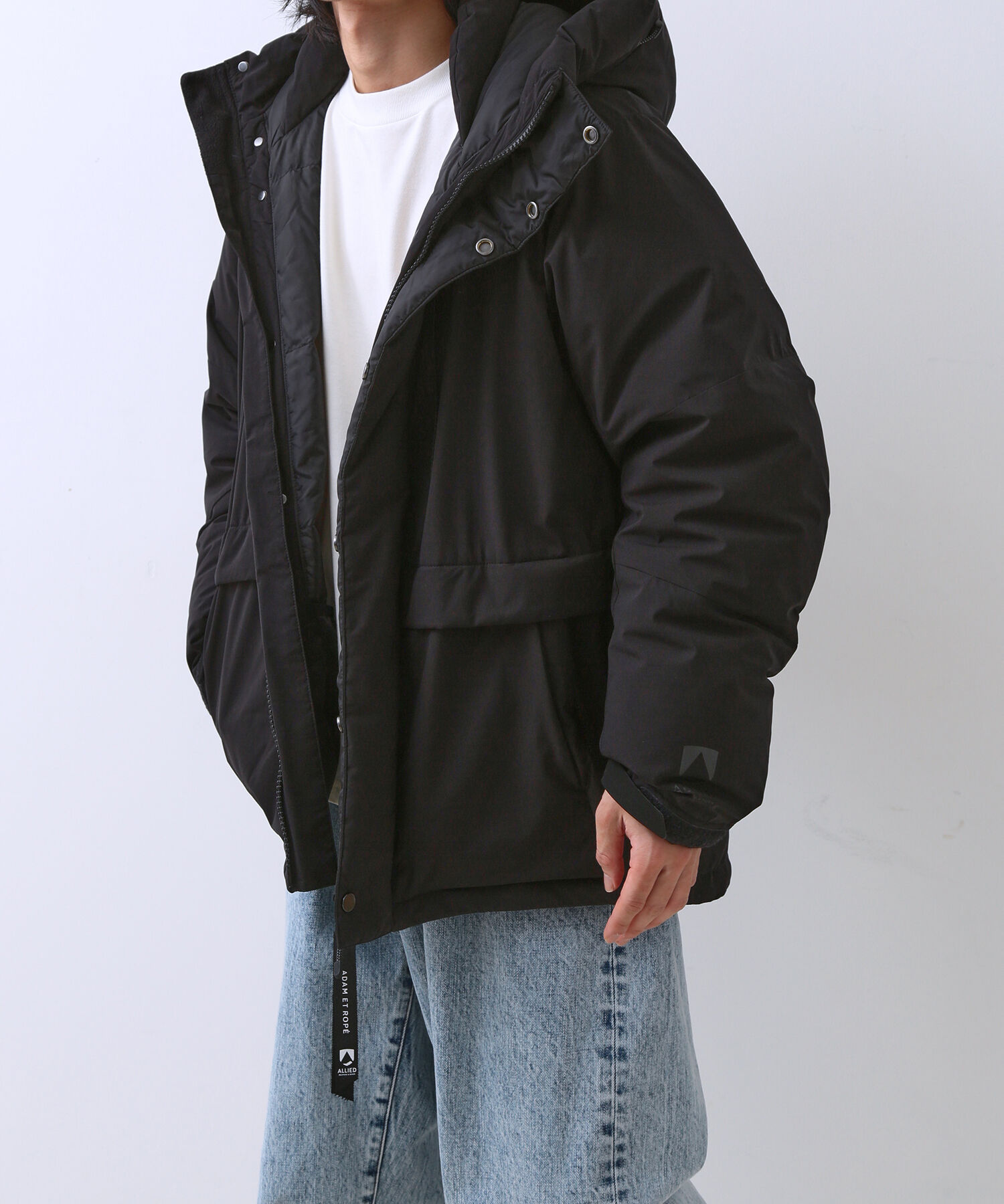 ADAM ET ROPE'「【ALLIED】700FP ショート フーディー ダウンジャケット / ユニセックス」|ダウン|