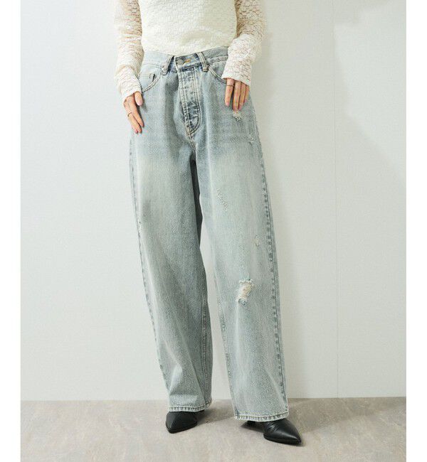 ADAM ET ROPE'「【WEB限定】ワイドストレートデニムパンツ」|デニム|