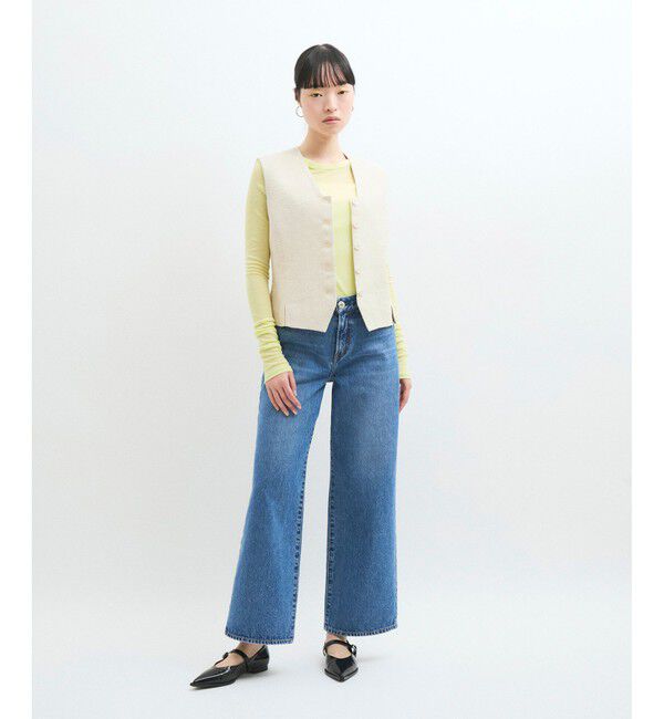 ADAM ET ROPE'「リネンMIXショートジレ」|ベスト・ジレ|