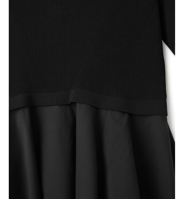 ADAM ET ROPE'「ペプラムコンビハーフスリーブニット」|ニット・セーター|