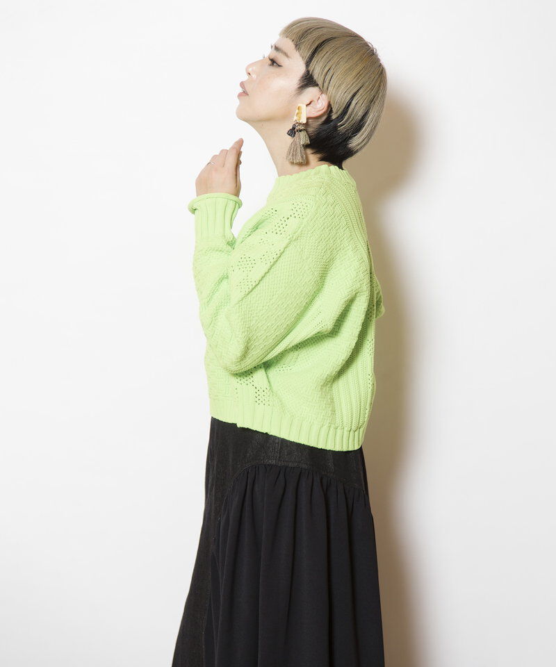  「模様編ニットプルオーバー」|ニット・セーター|