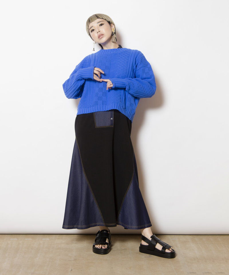  「模様編ニットプルオーバー」|ニット・セーター|