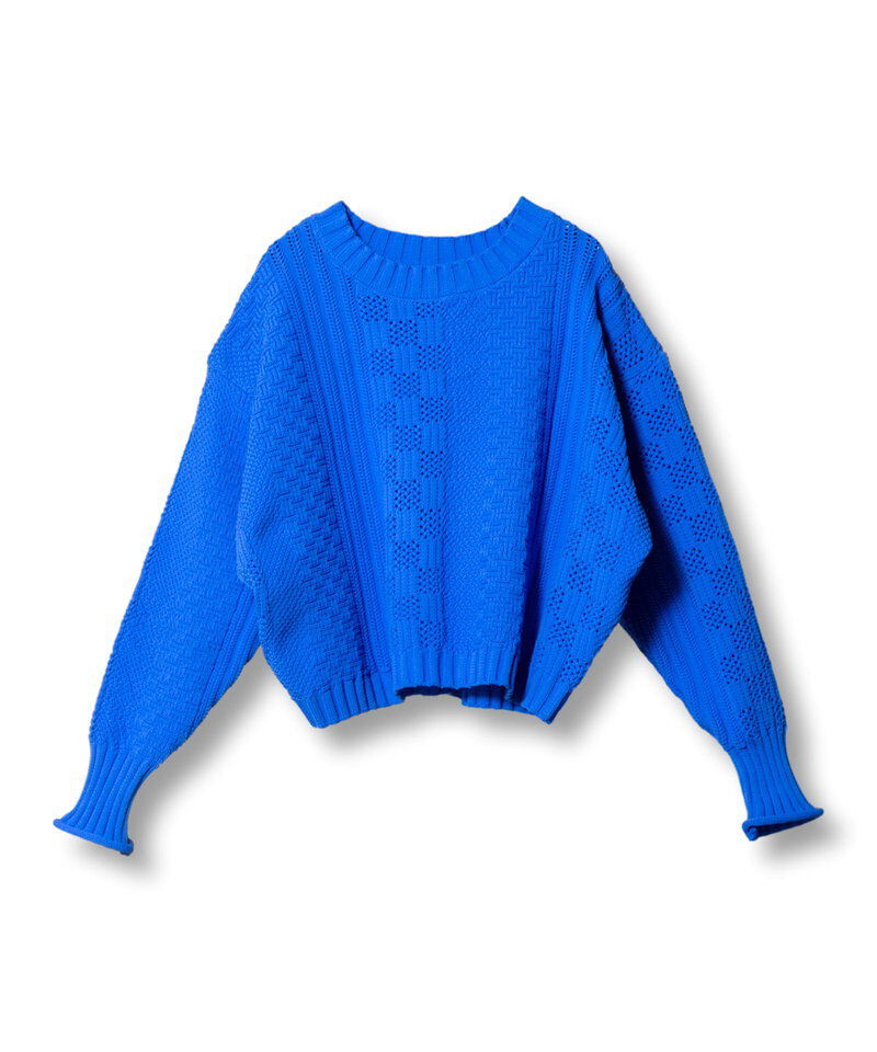  「模様編ニットプルオーバー」|ニット・セーター|