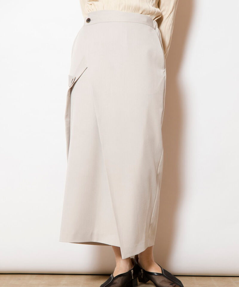  「ラップタイトロングスカート」|タイト|IVORY