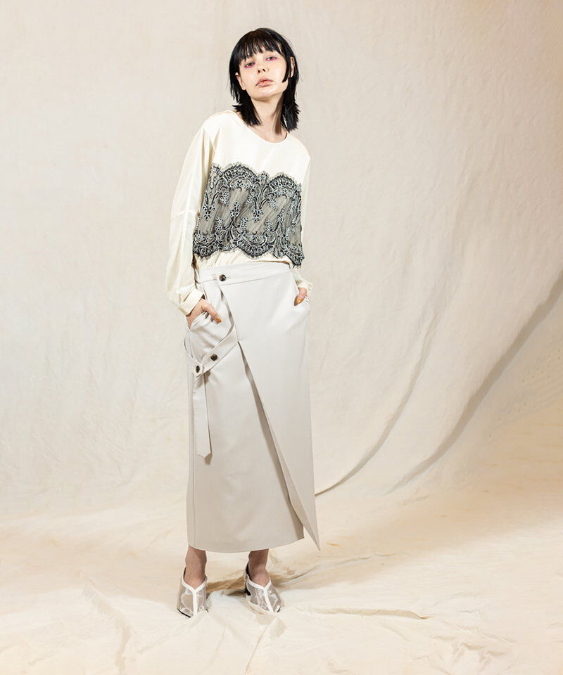  「ラップタイトロングスカート」|タイト|