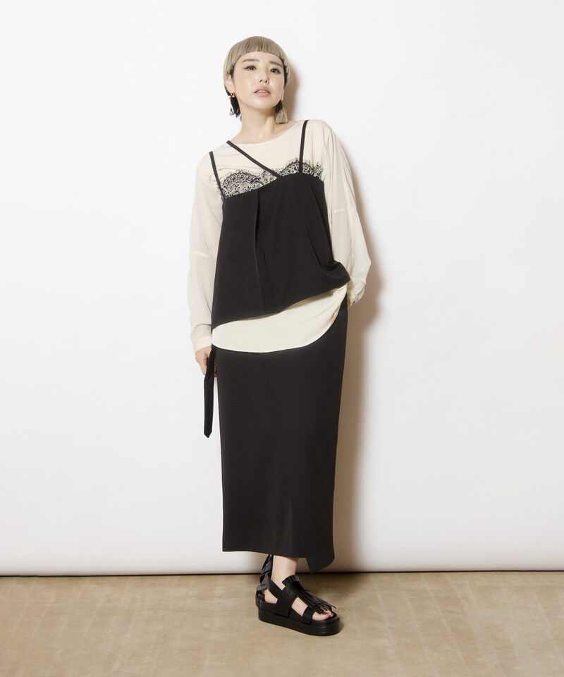  「ラップタイトロングスカート」|タイト|