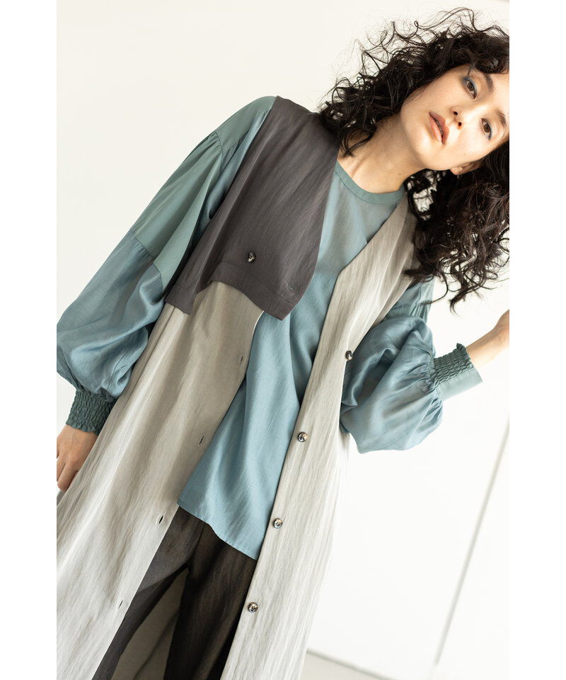  「アシンメトリーロングジレ」|ベスト・ジレ|