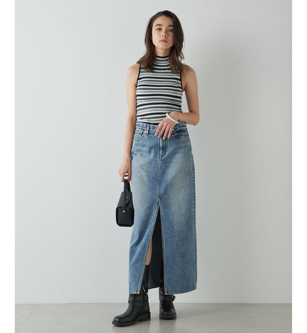  「デニムスリットスカート」|スカート|