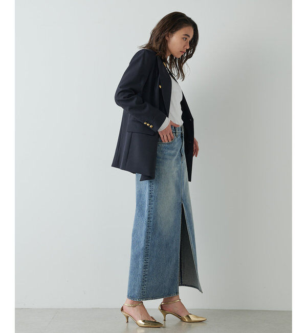  「デニムスリットスカート」|スカート|