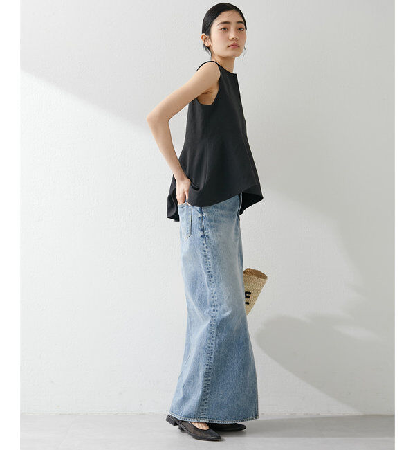  「デニムスリットスカート」|スカート|
