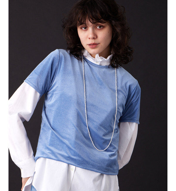 THE PAUSE「【THE PAUSE】ベロアコンパクトTシャツ」|Tシャツ・カットソー|