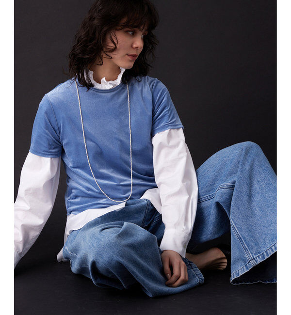 THE PAUSE「【THE PAUSE】ベロアコンパクトTシャツ」|Tシャツ・カットソー|