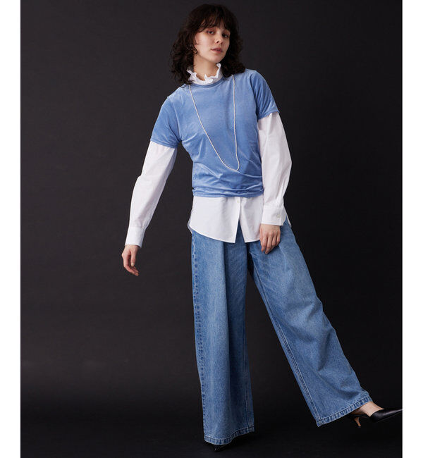 THE PAUSE「【THE PAUSE】ベロアコンパクトTシャツ」|Tシャツ・カットソー|