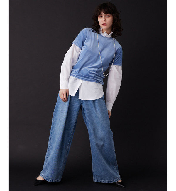 THE PAUSE「【THE PAUSE】ベロアコンパクトTシャツ」|Tシャツ・カットソー|