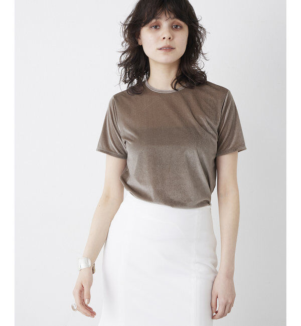 THE PAUSE「【THE PAUSE】ベロアコンパクトTシャツ」|Tシャツ・カットソー|