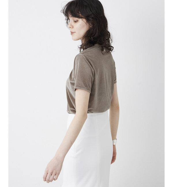 THE PAUSE「【THE PAUSE】ベロアコンパクトTシャツ」|Tシャツ・カットソー|