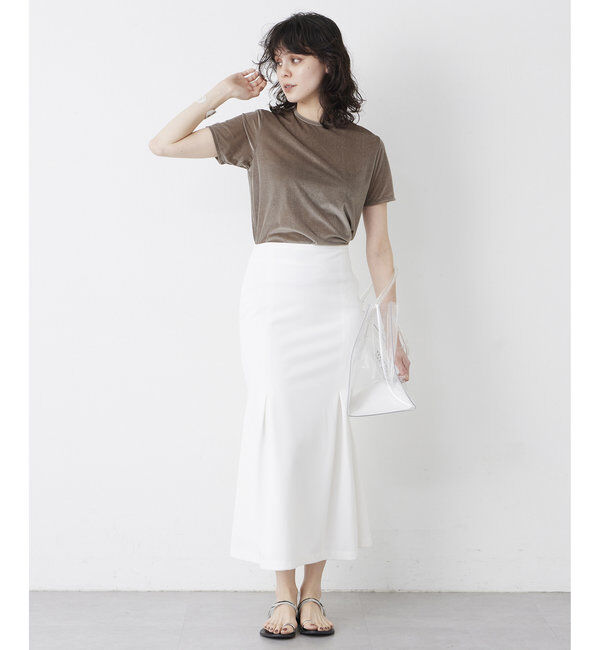 THE PAUSE「【THE PAUSE】ベロアコンパクトTシャツ」|Tシャツ・カットソー|