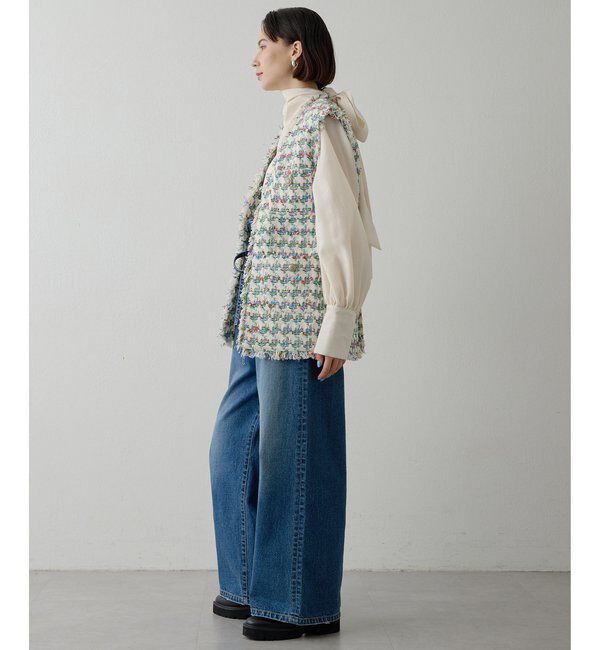  「LINTONフリンジジレ」|ベスト・ジレ|