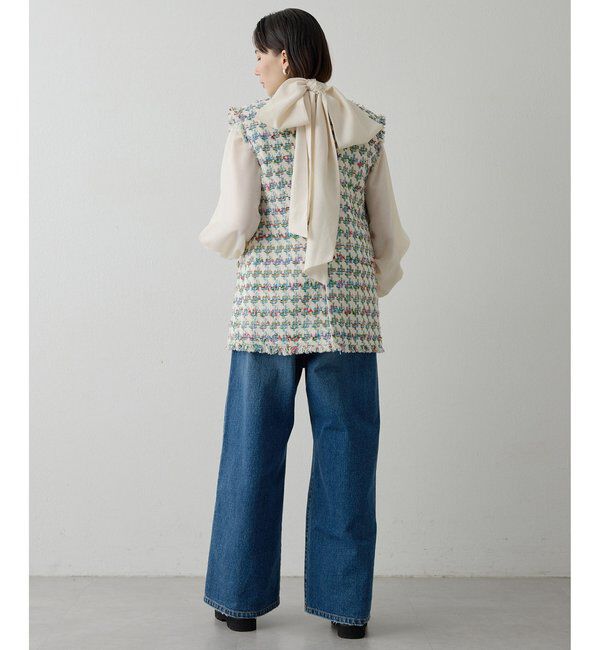  「LINTONフリンジジレ」|ベスト・ジレ|