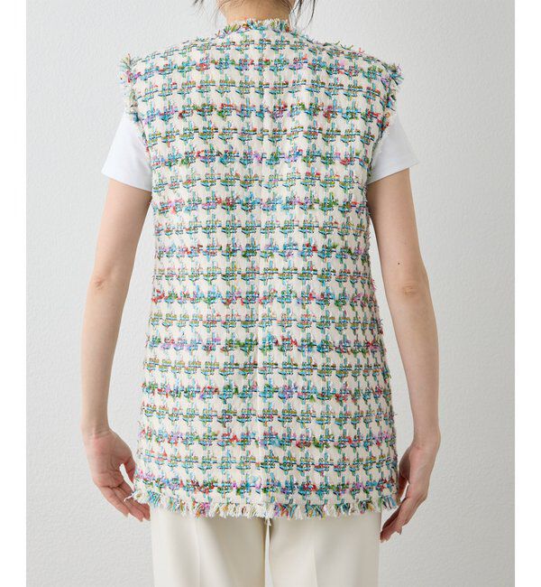  「LINTONフリンジジレ」|ベスト・ジレ|