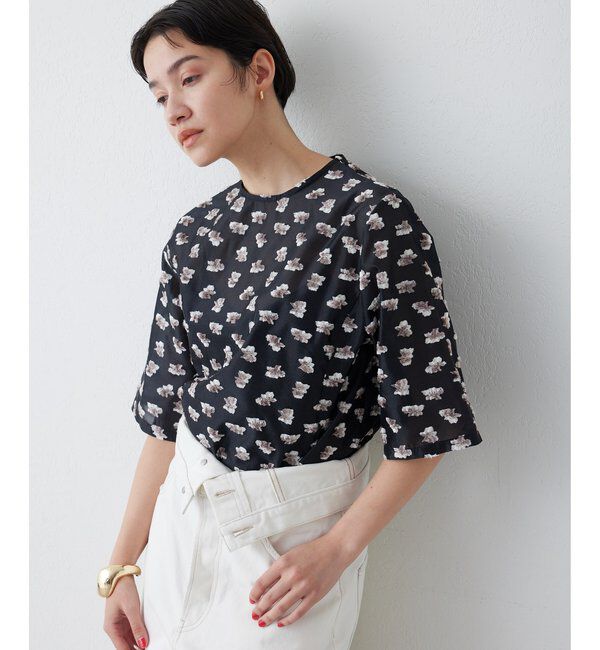 THE PAUSE「【THE PAUSE】フラワージャガードブラウス」|シャツ・ブラウス|