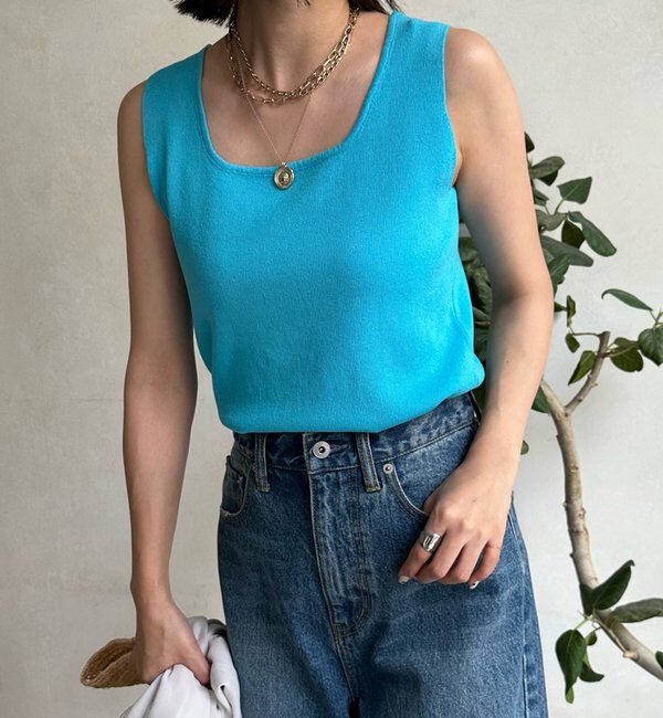  「スクエアニットタンク」|ニット・セーター|