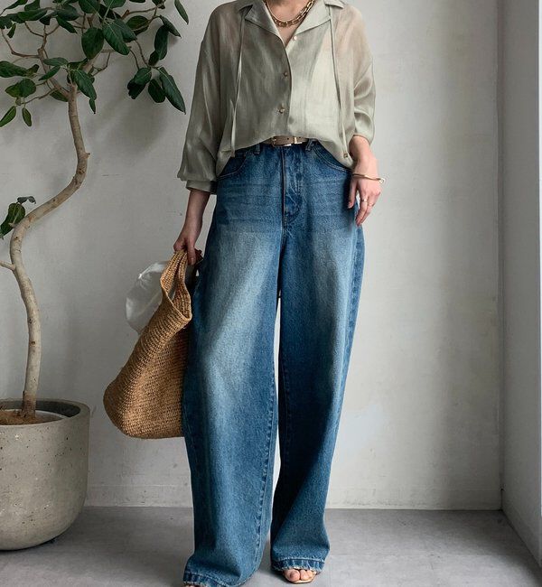  「【完売サイズ再販開始！】ワイドデニム」|デニム|