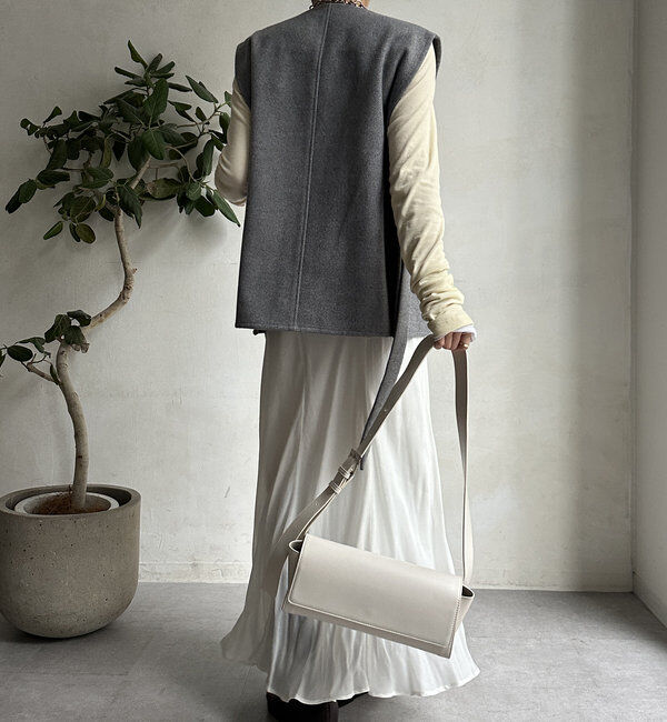  「【新色追加】ウール調サイドスリットジレ」|ベスト・ジレ|