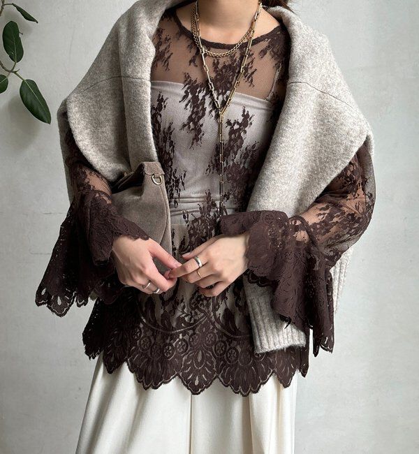  「レースフレアブラウス」|シャツ・ブラウス|