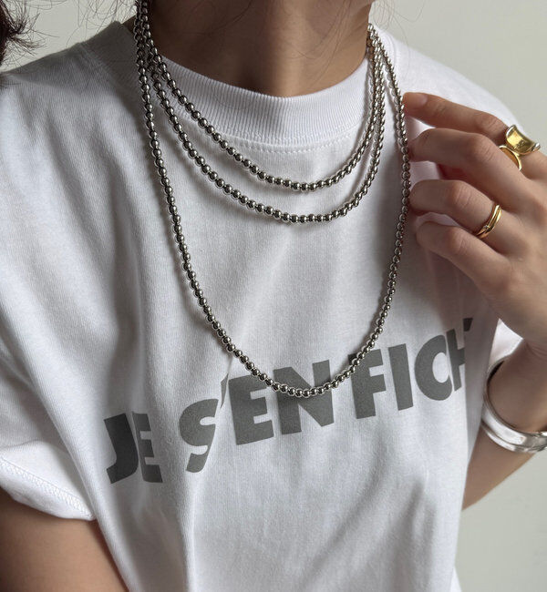  「メタルボールロングネックレス」|ネックレス|