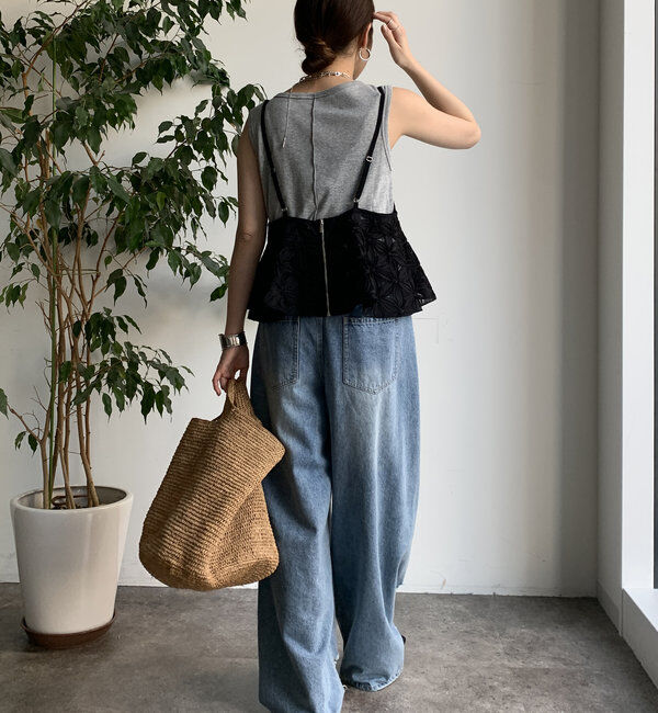  「【WEB限定】チュールフラワーキャミ」|シャツ・ブラウス|