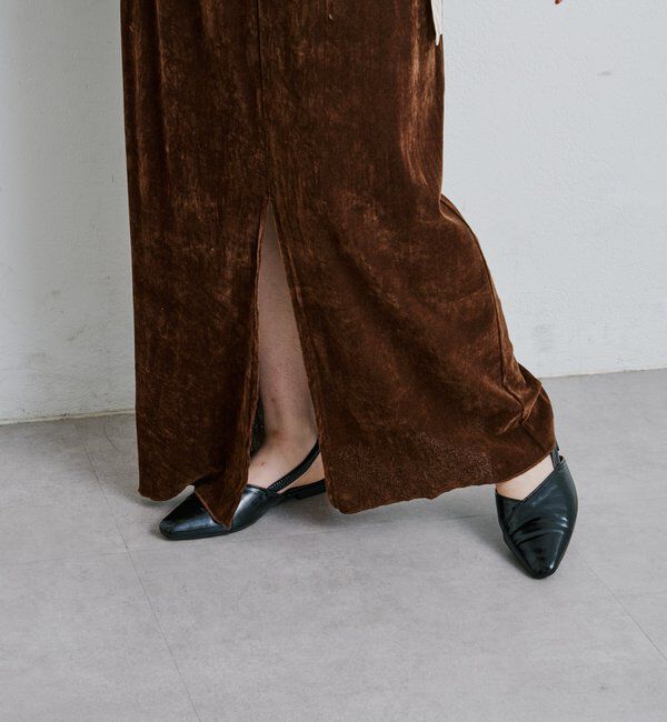  「【低身長サイズ/2サイズ展開】チュールベロアスカート」|スカート|