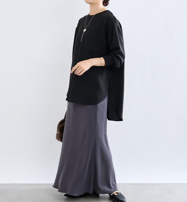  「【さらっと着やすい！/冷房・日焼け対策◎】ジョーゼットポケットブラウス」|シャツ・ブラウス|